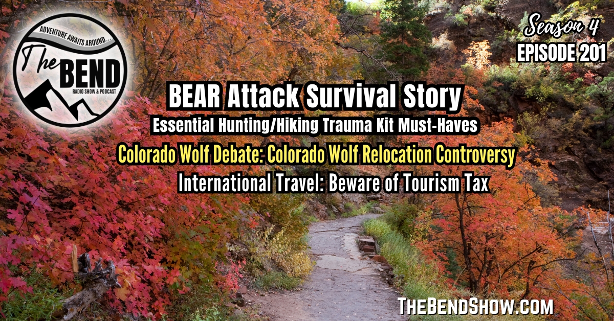 WEBSITE The BEND Show S4 E201 Hunting Survival, Colorado Wolf Debate, & Global Travel Tax. Outdoors & Western Living News. Rebecca Wanner. Jeff Erhardt. Tigger & BEC